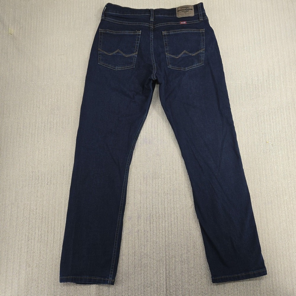 Wrangler Jeans Mens 31x30 Dark Wash Athletic Fit Stretch Denim Straight Leg - Picture 7 of 11